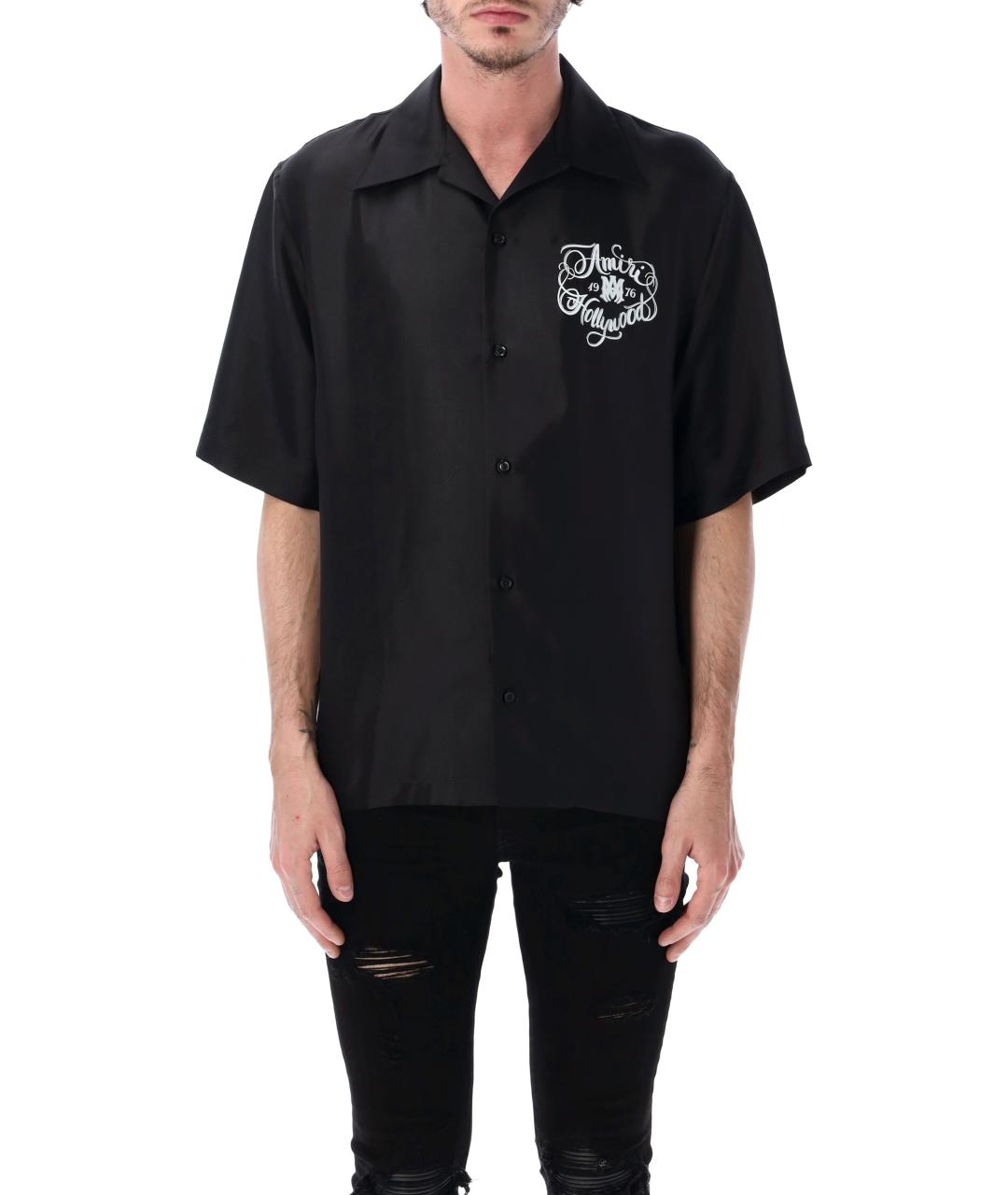 AMIRI Черная шелковая кэжуал рубашка, фото 2