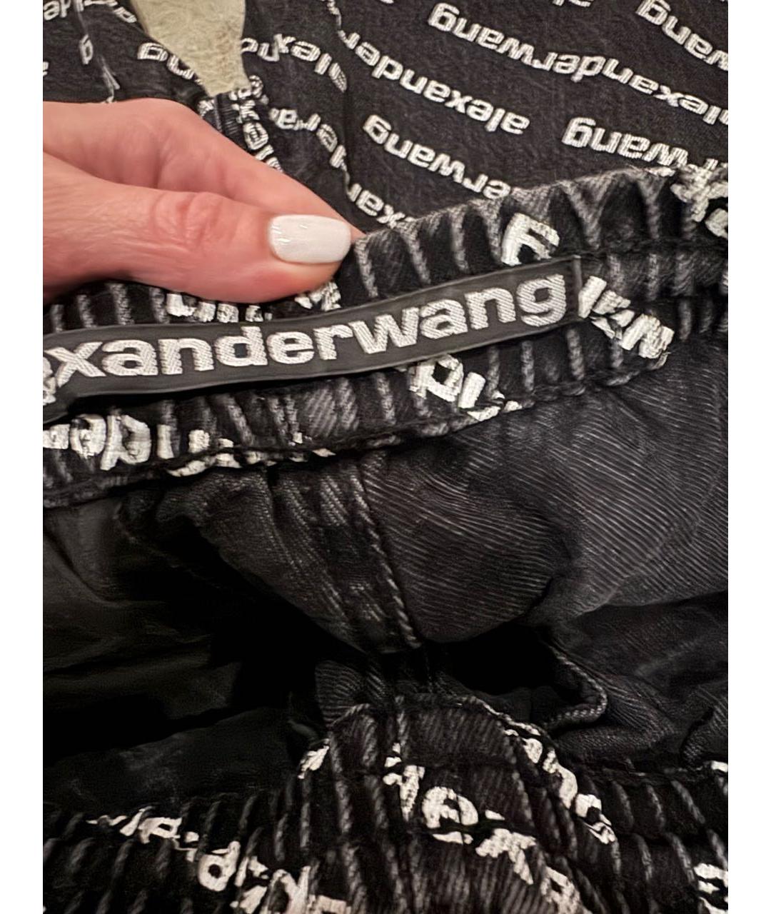 ALEXANDER WANG Черные хлопковые прямые джинсы, фото 3