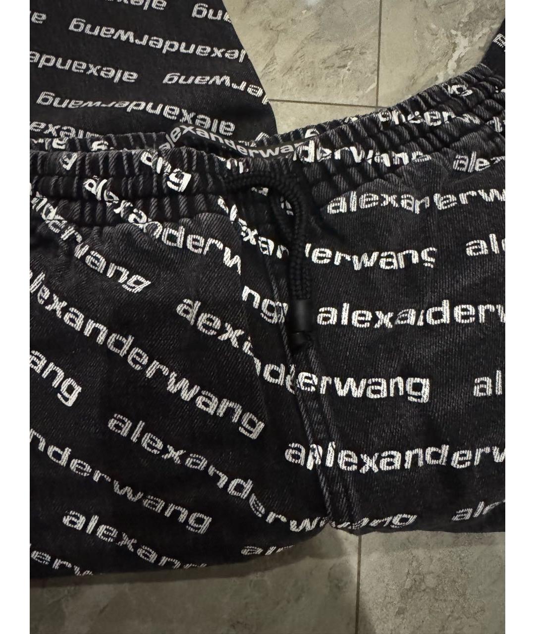ALEXANDER WANG Черные хлопковые прямые джинсы, фото 2