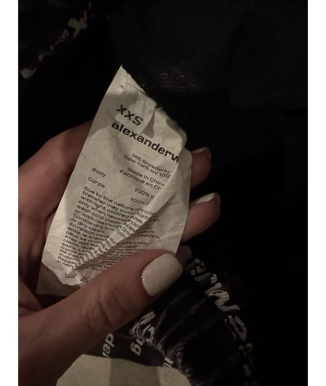 ALEXANDER WANG Черные хлопковые прямые джинсы, фото 4