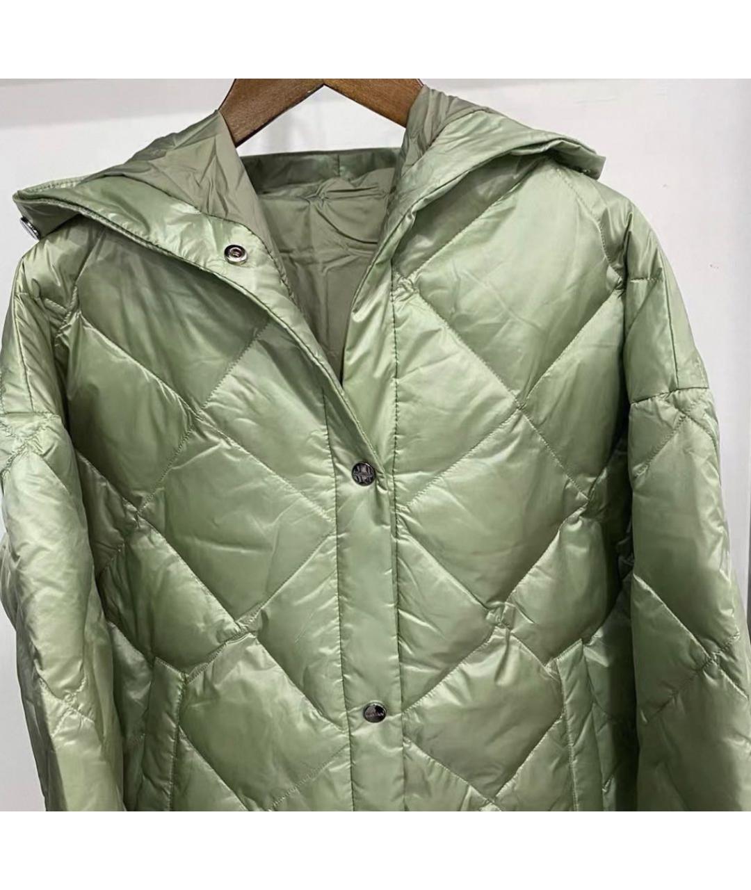 MAX MARA THE CUBE Зеленая полиэстеровая куртка, фото 3