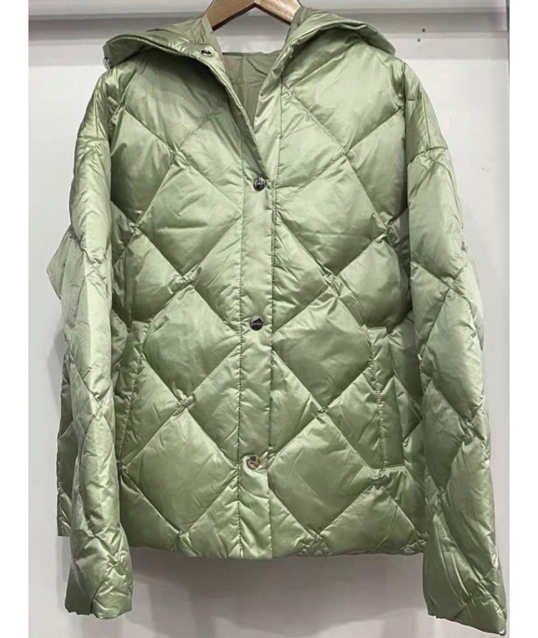 MAX MARA THE CUBE Зеленая полиэстеровая куртка, фото 6