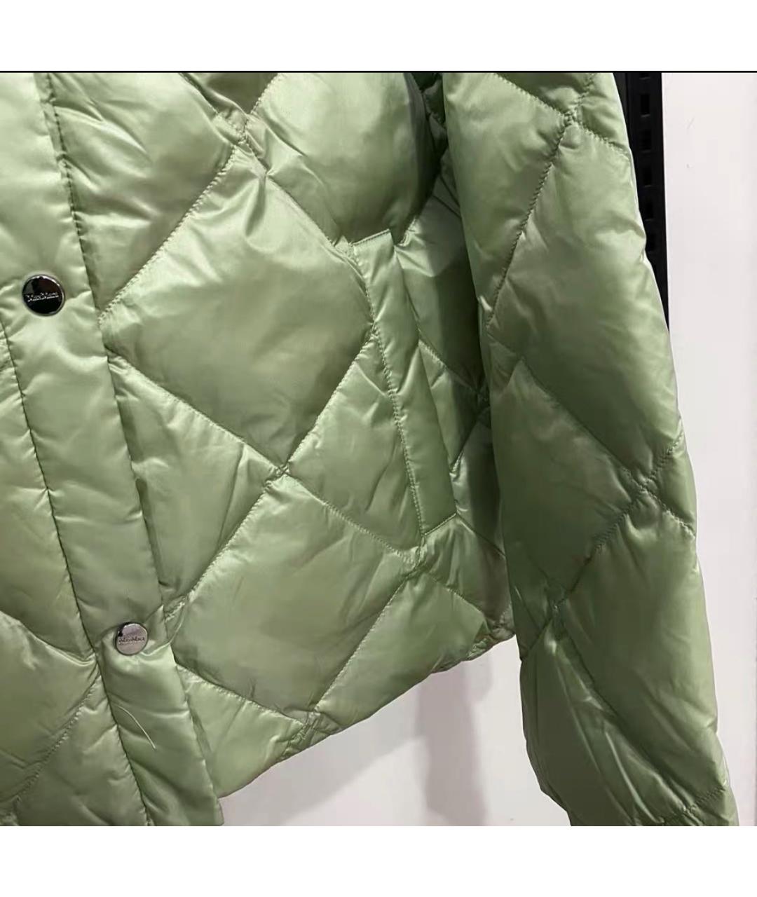 MAX MARA THE CUBE Зеленая полиэстеровая куртка, фото 4