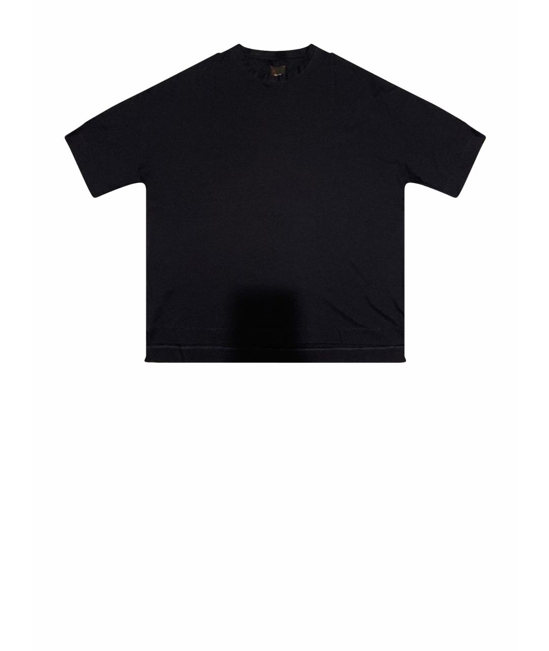 KITON Темно-синяя хлопковая футболка, фото 1