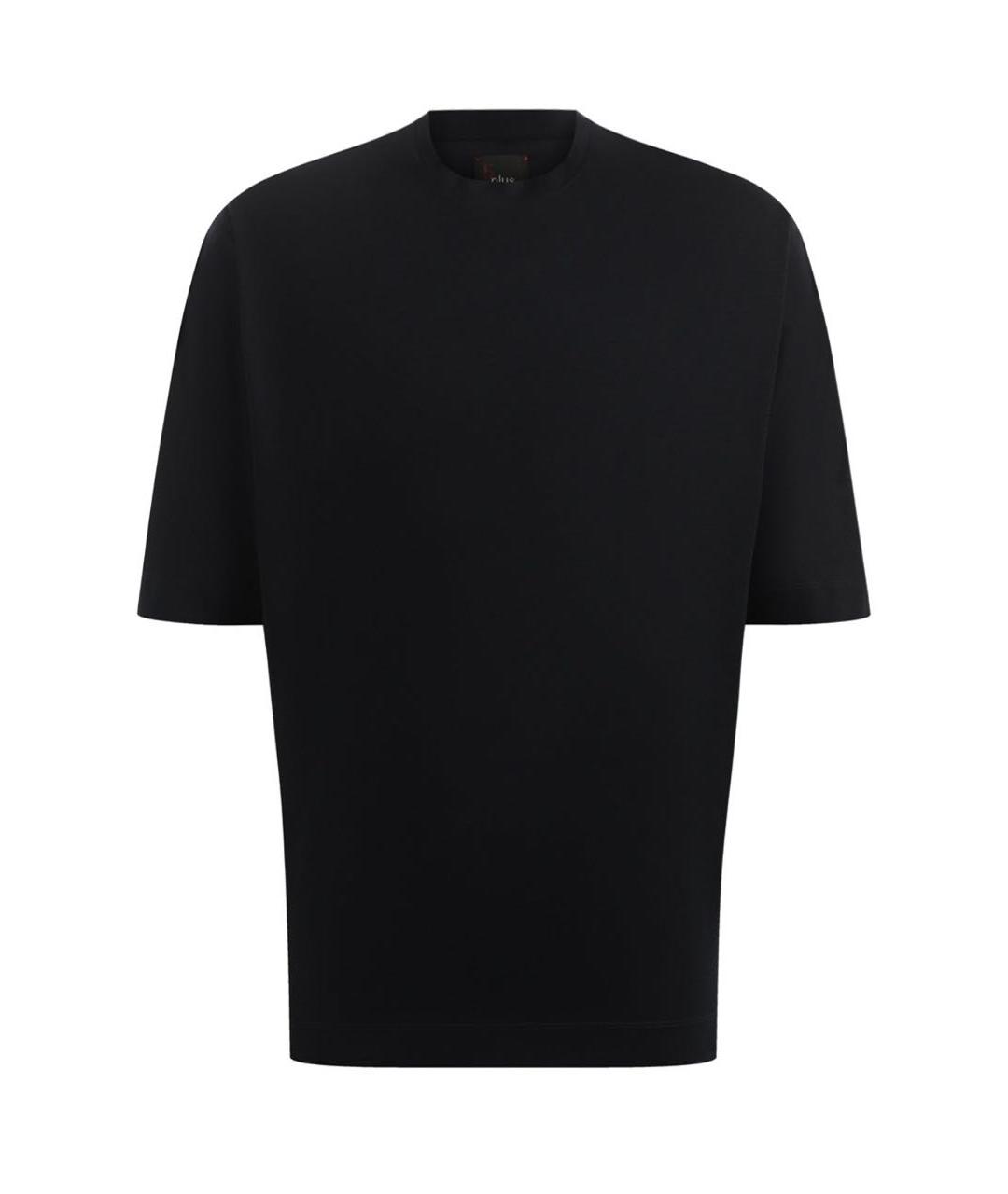 KITON Темно-синяя хлопковая футболка, фото 4