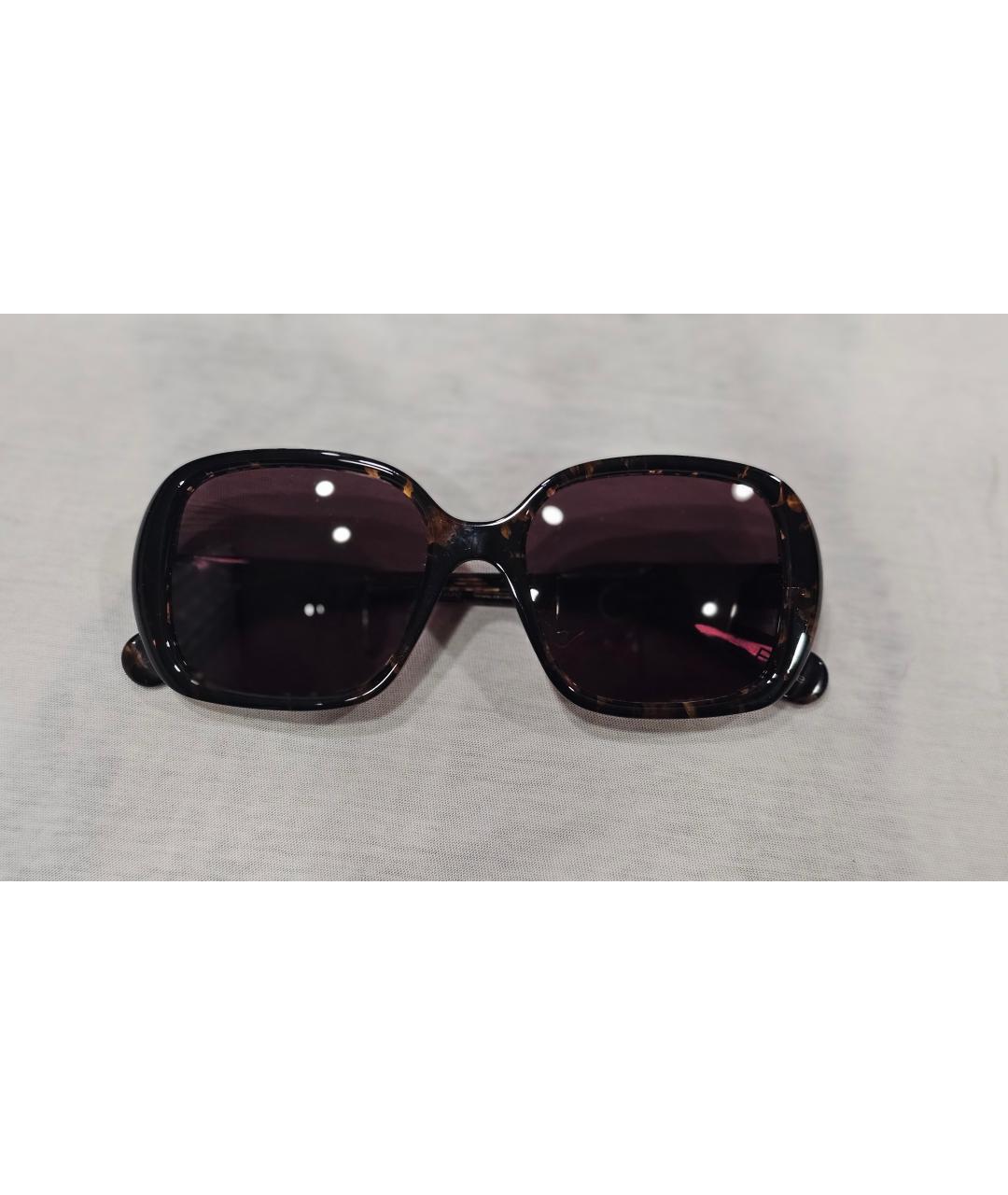 CHLOE Коричневые пластиковые солнцезащитные очки, фото 5