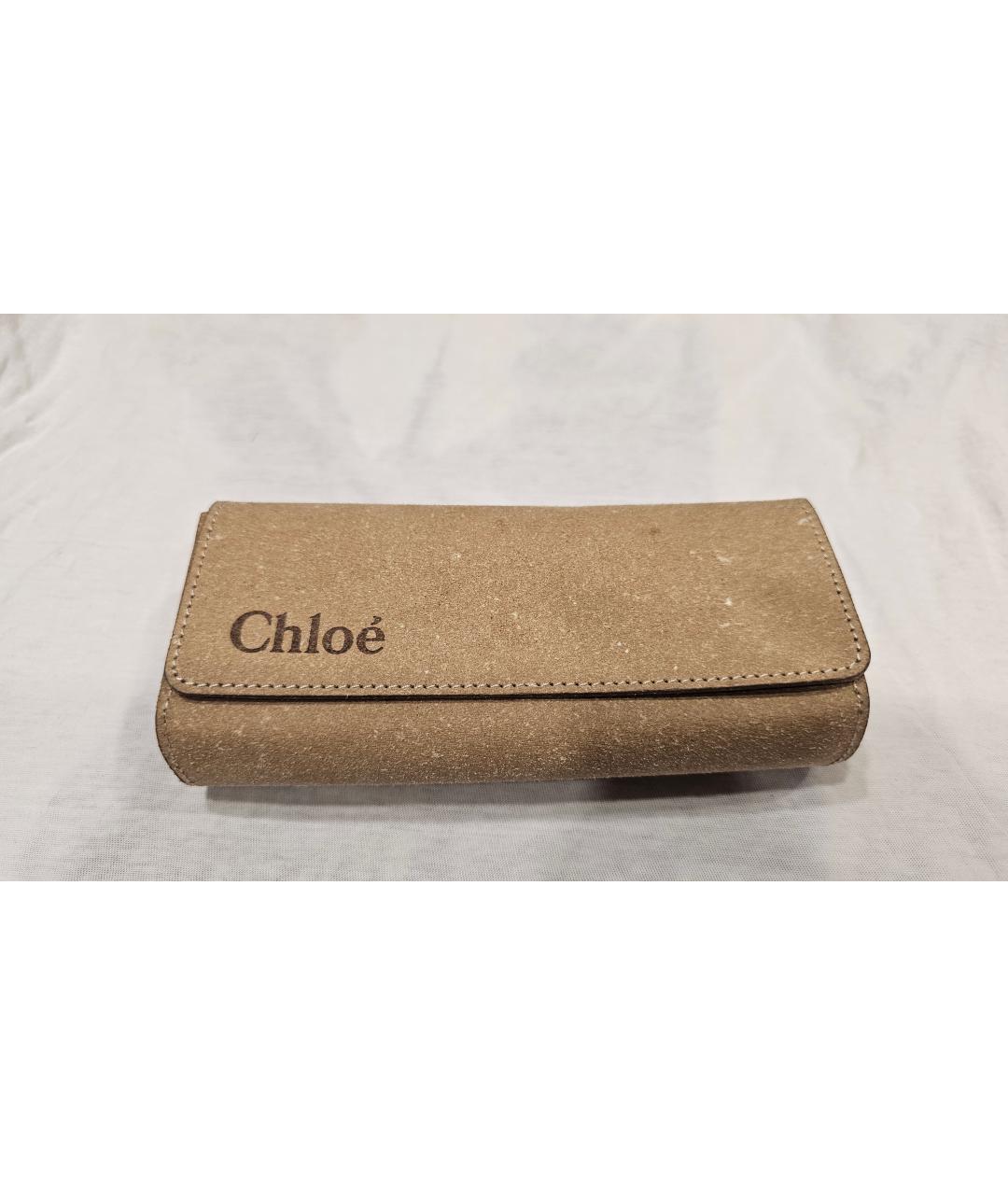 CHLOE Коричневые пластиковые солнцезащитные очки, фото 4