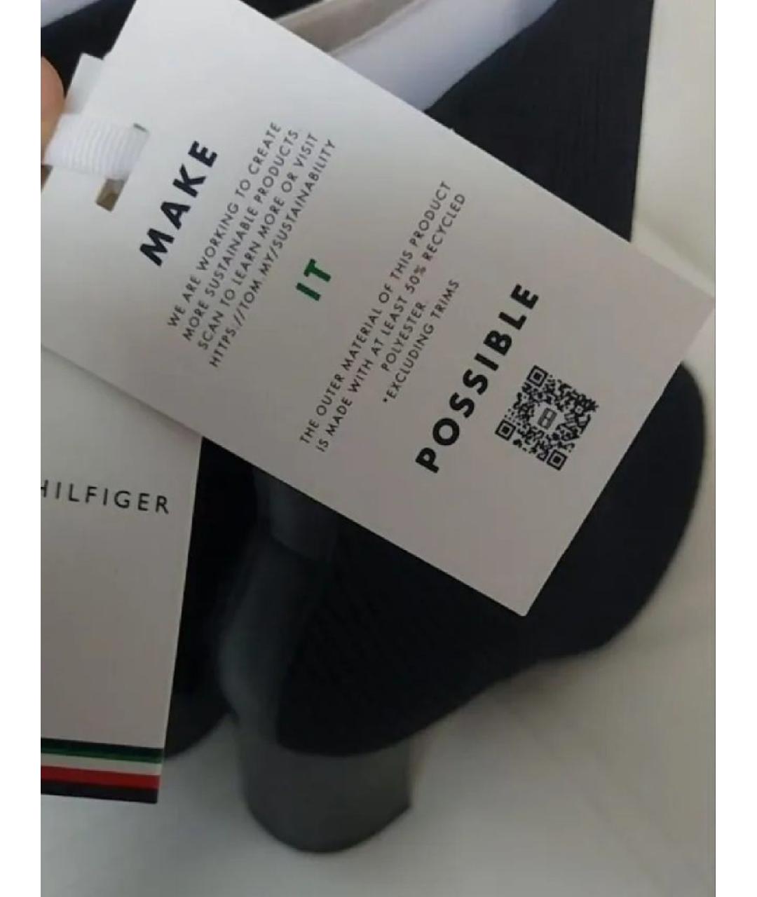 TOMMY HILFIGER Черные текстильные ботильоны, фото 4