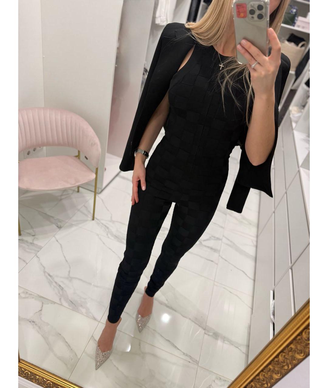 BALMAIN Черный вискозный комбинезон, фото 8