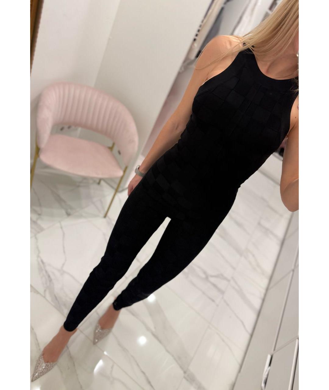 BALMAIN Черный вискозный комбинезон, фото 6