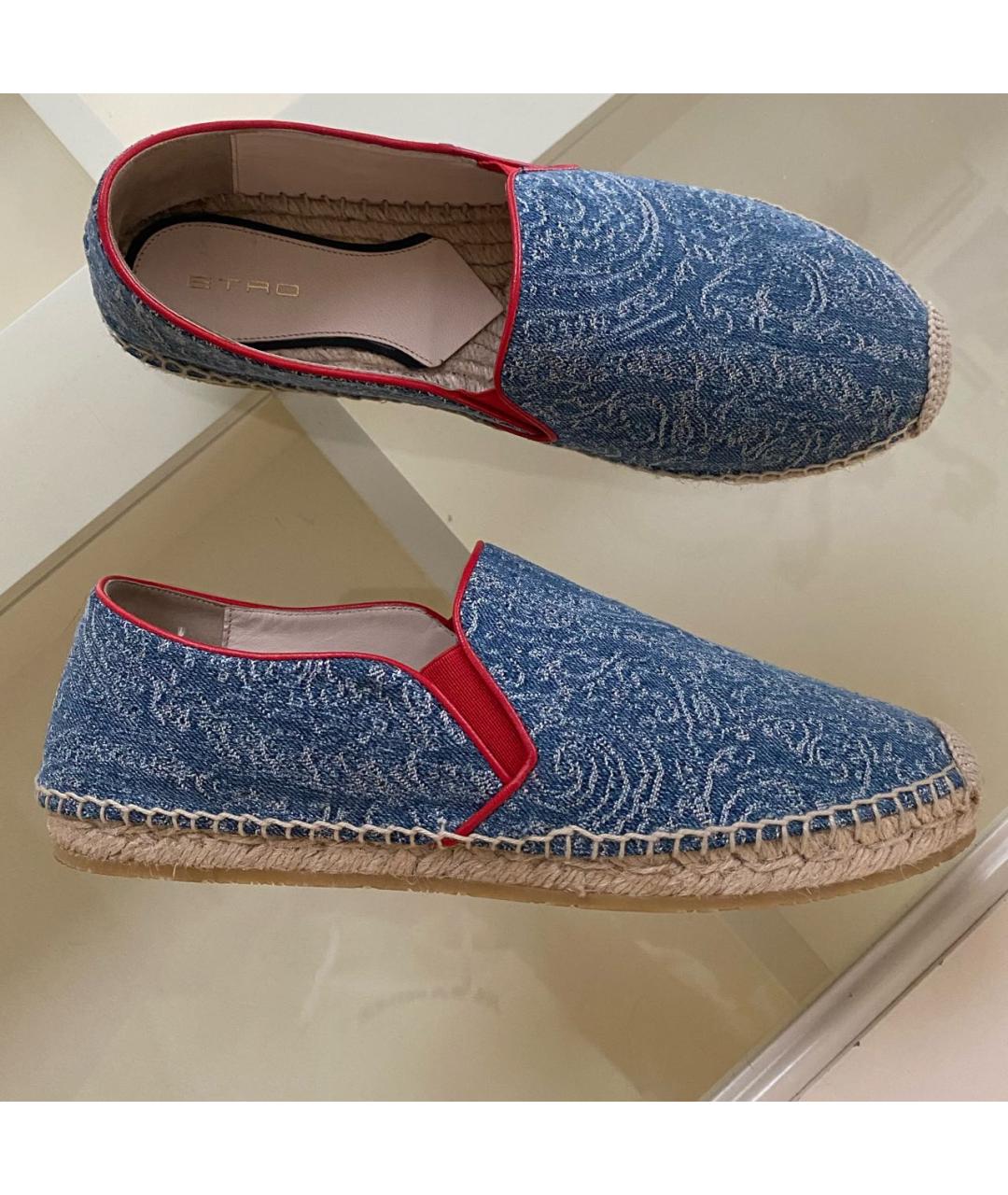 ETRO Голубые кожаные эспадрильи, фото 9