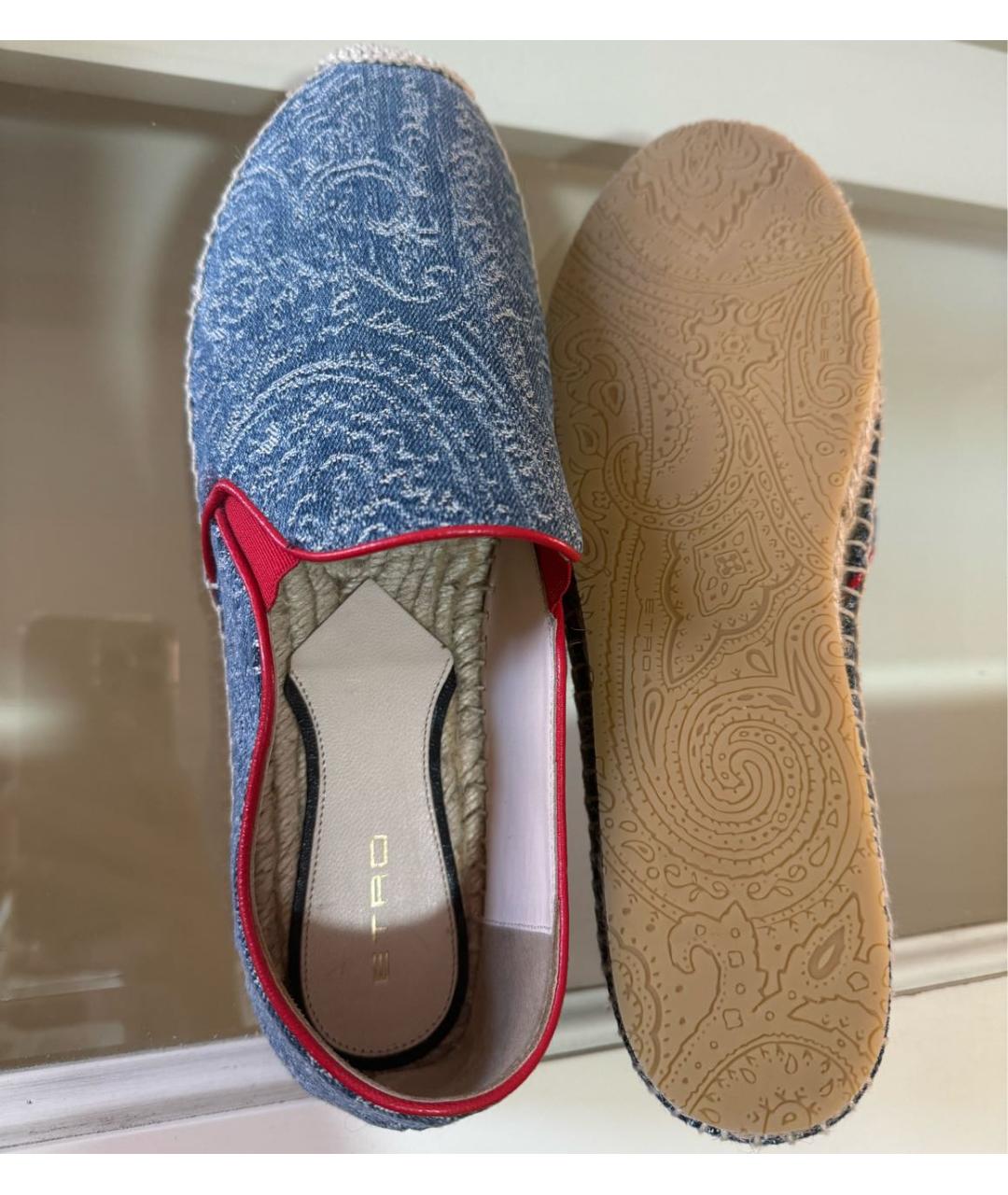 ETRO Голубые кожаные эспадрильи, фото 8