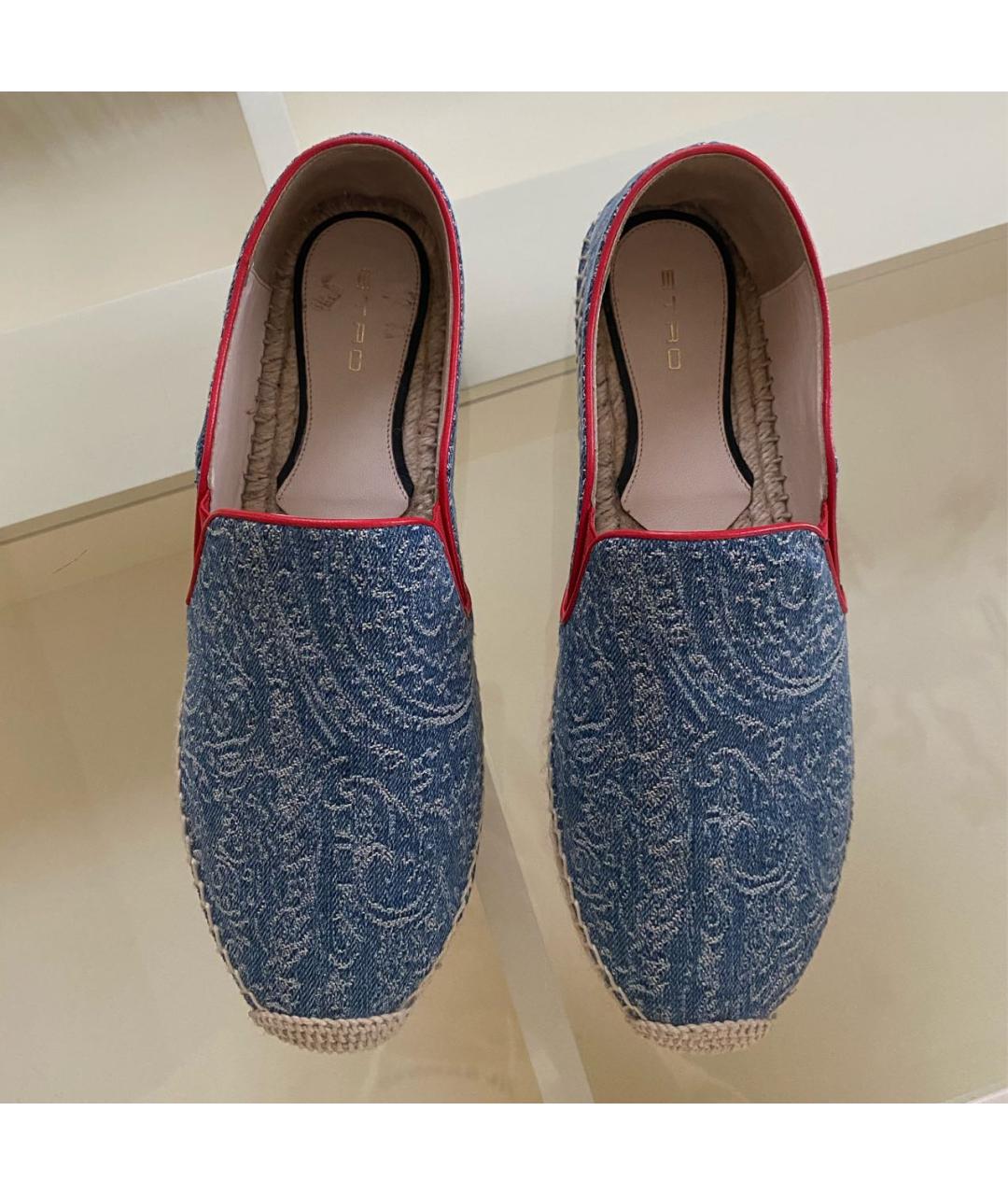 ETRO Голубые кожаные эспадрильи, фото 5