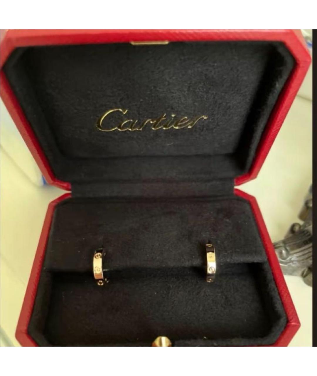 CARTIER Розовые серьги из розового золота, фото 5