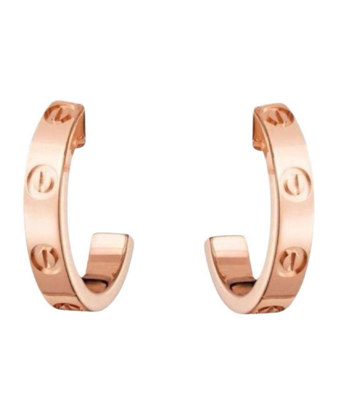 CARTIER Розовые серьги из розового золота, фото 1