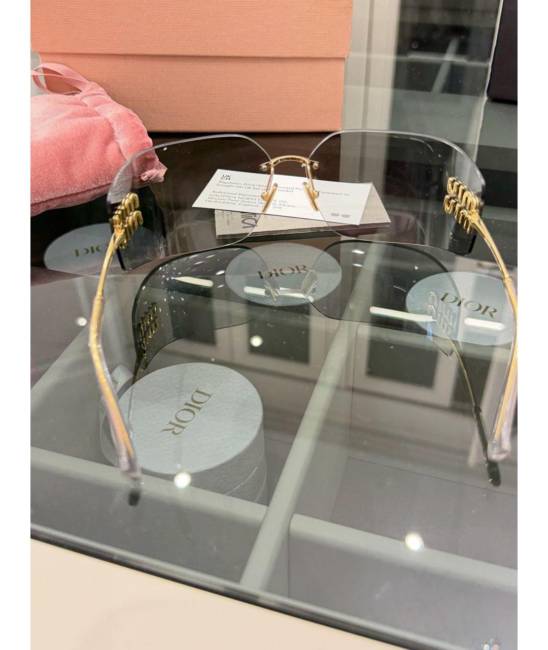 MIU MIU Серые металлические солнцезащитные очки, фото 2