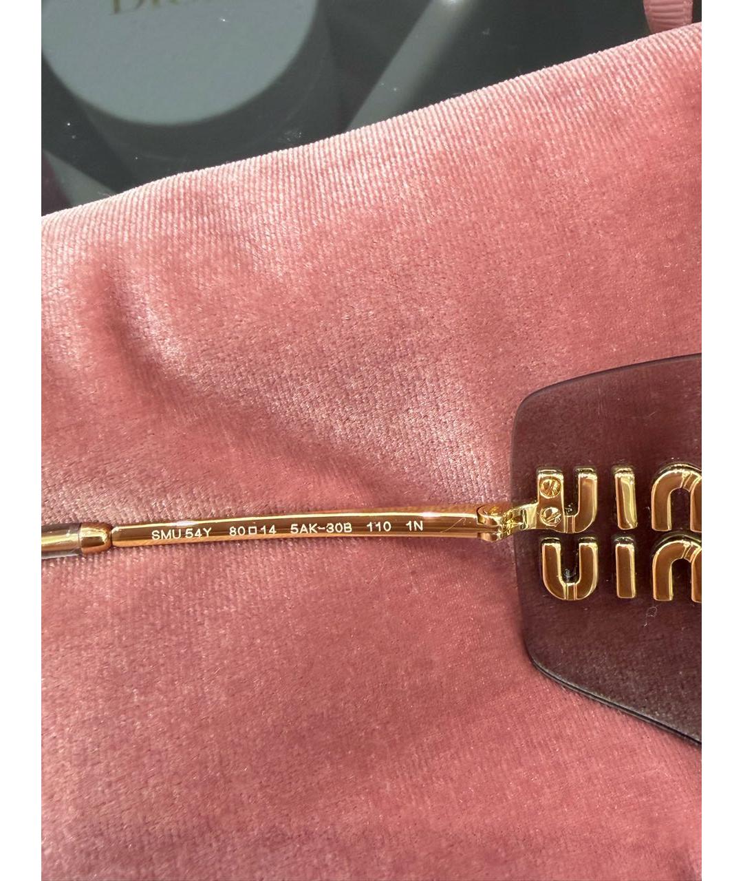 MIU MIU Серые металлические солнцезащитные очки, фото 3