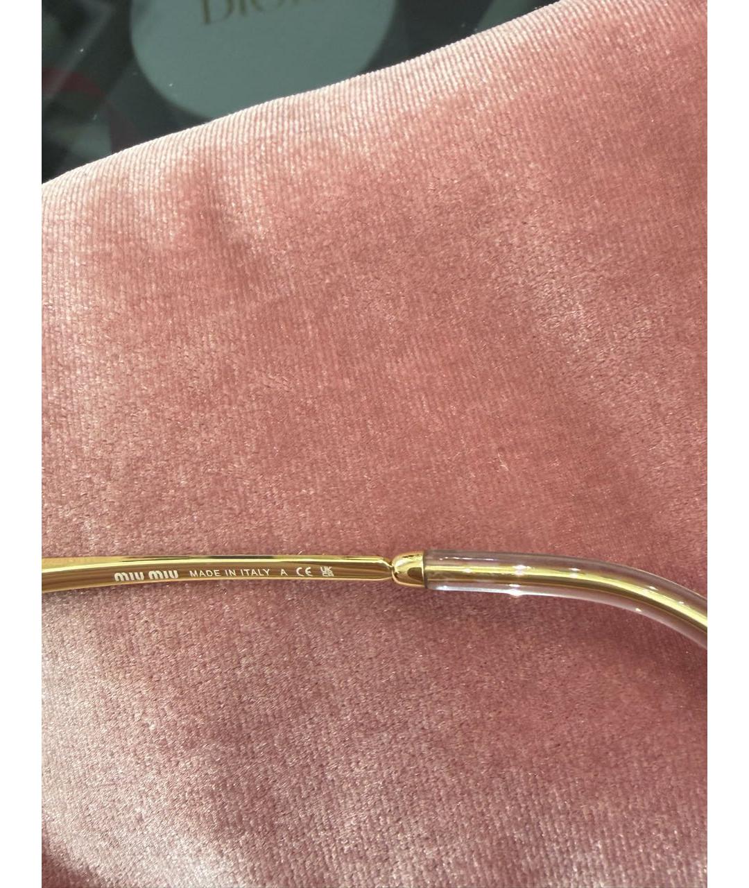 MIU MIU Серые металлические солнцезащитные очки, фото 4