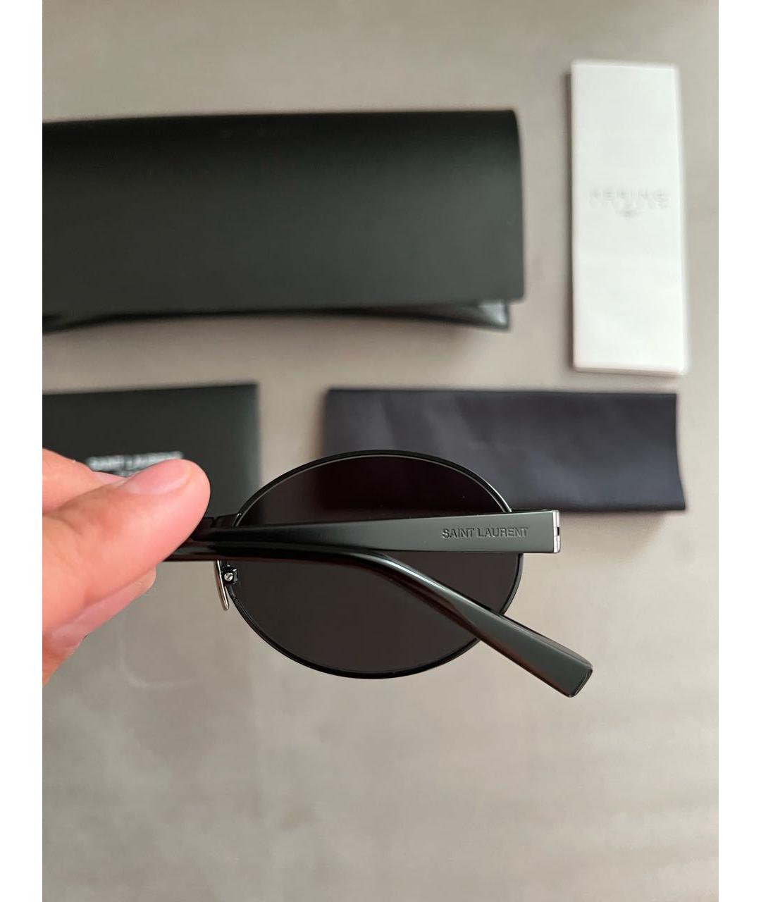 SAINT LAURENT Металлические солнцезащитные очки, фото 5