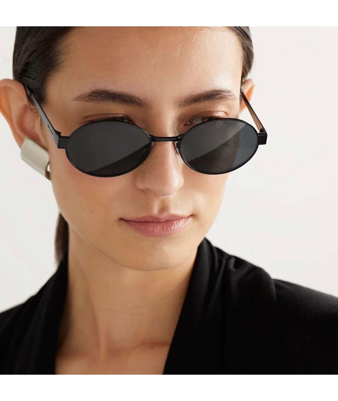 SAINT LAURENT Металлические солнцезащитные очки, фото 6