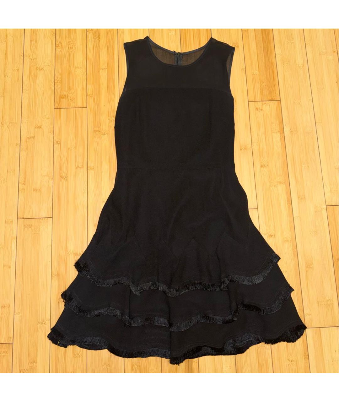 SANDRO Черное полиэстеровое повседневное платье, фото 7