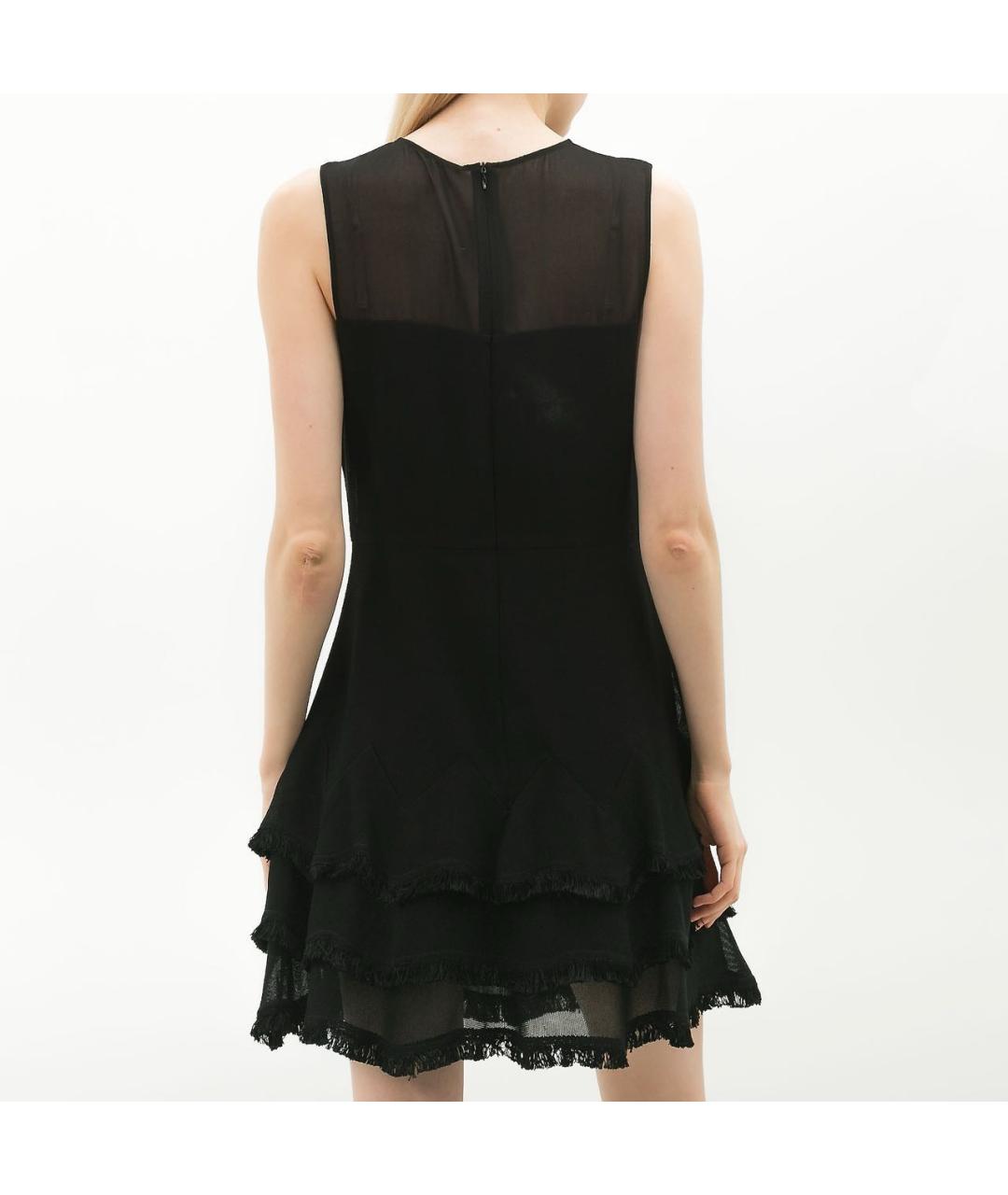 SANDRO Черное полиэстеровое повседневное платье, фото 6