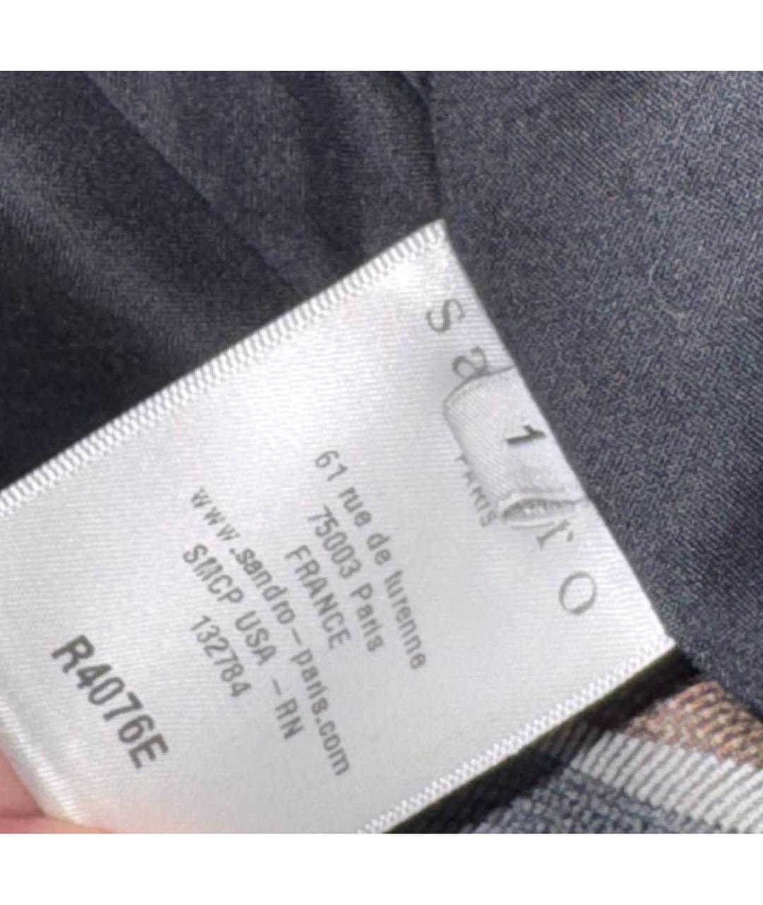 SANDRO Черное полиэстеровое повседневное платье, фото 4