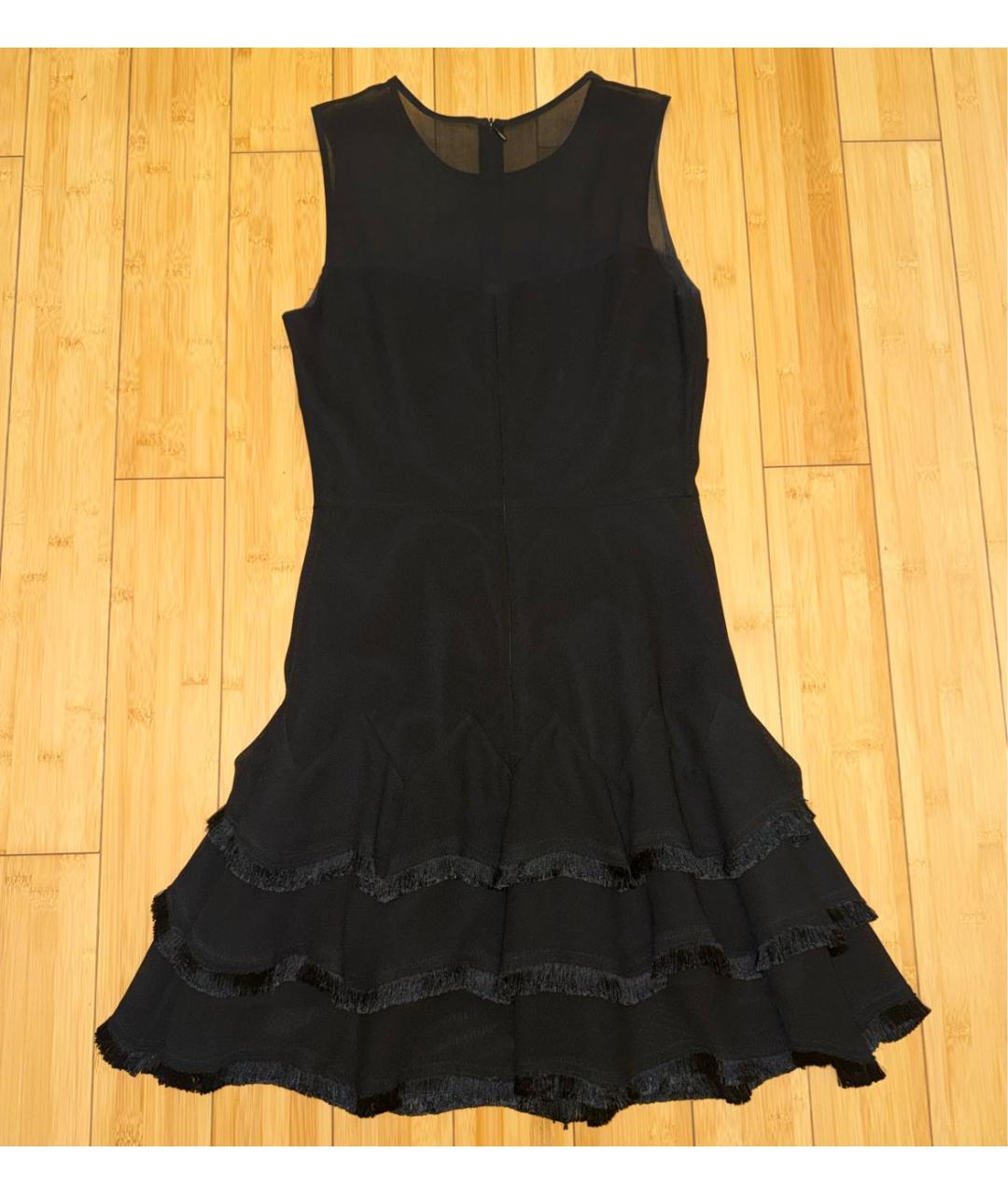 SANDRO Черное полиэстеровое повседневное платье, фото 2