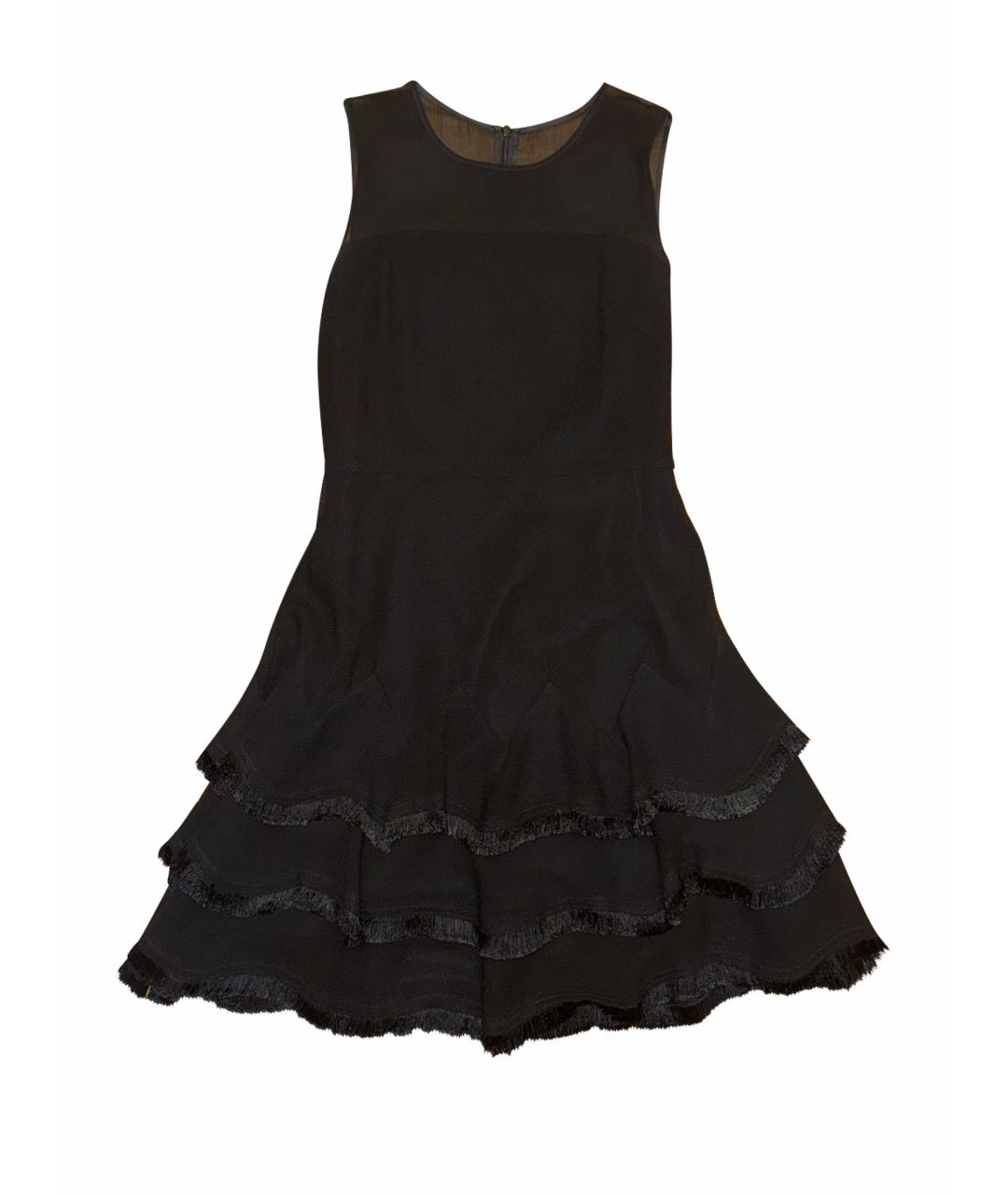 SANDRO Черное полиэстеровое повседневное платье, фото 1