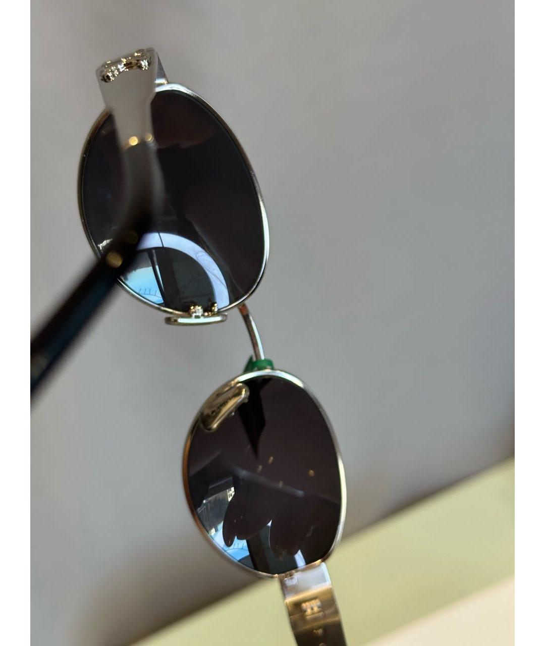 CELINE Серебряные металлические солнцезащитные очки, фото 4