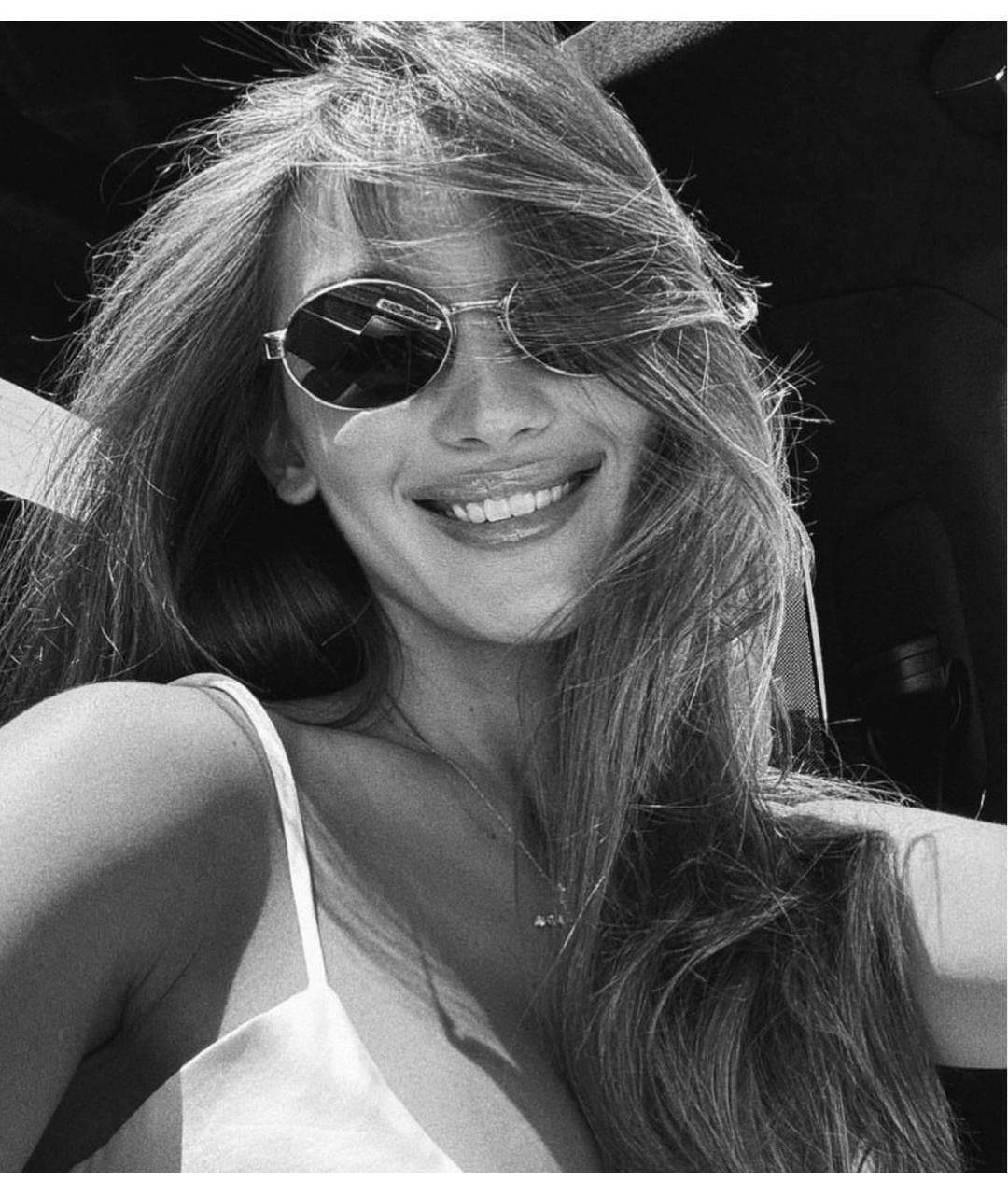 SAINT LAURENT Серебряные металлические солнцезащитные очки, фото 6