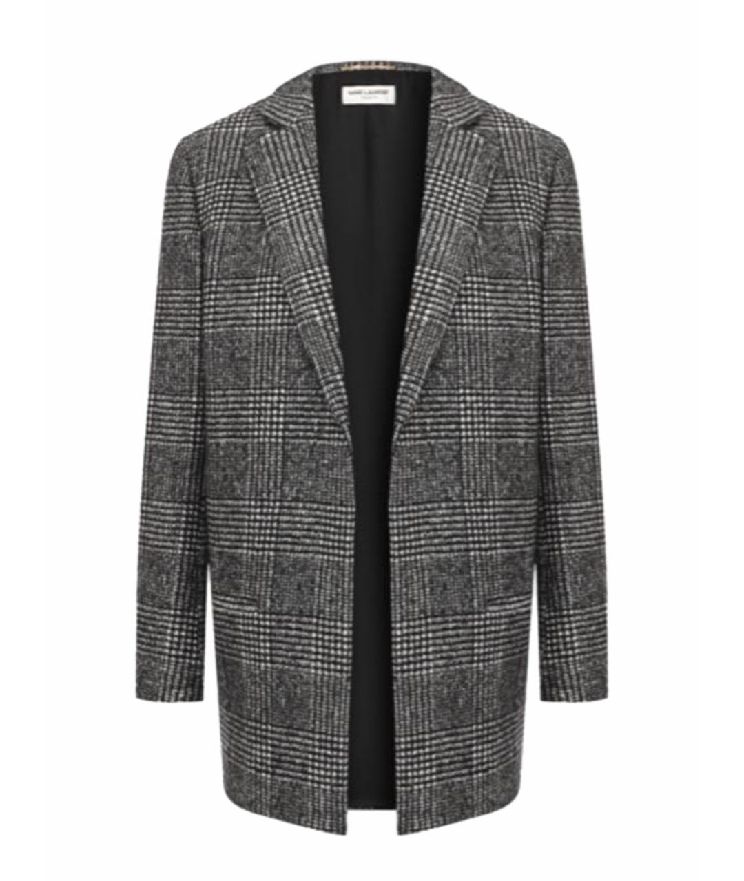 SAINT LAURENT Серый шерстяной жакет/пиджак, фото 1