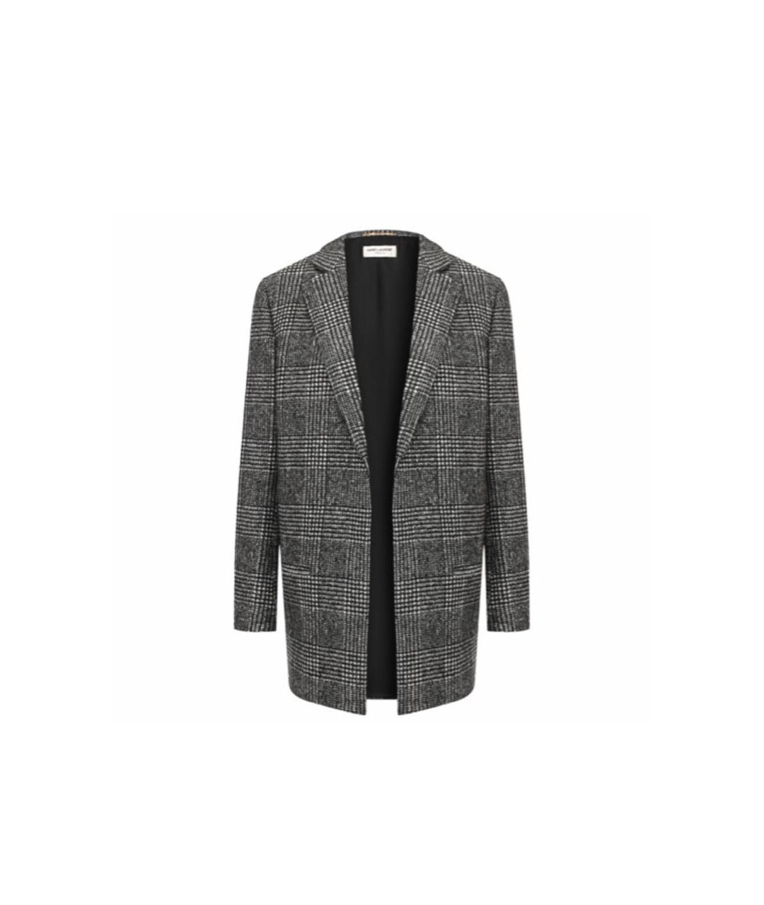 SAINT LAURENT Серый шерстяной жакет/пиджак, фото 9