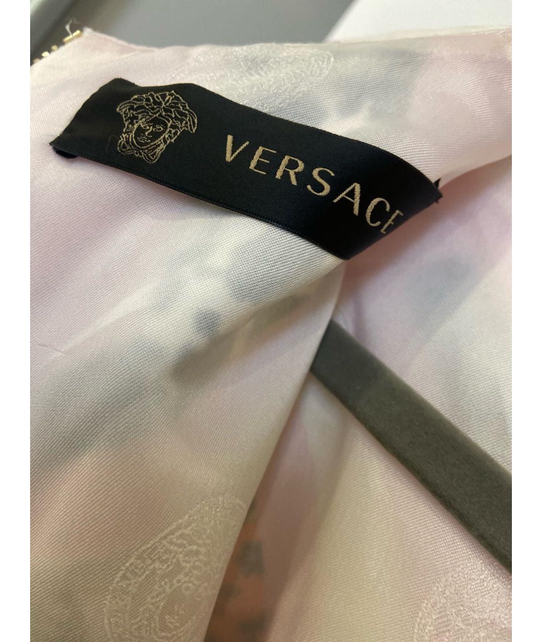 VERSACE Розовое полиэстеровое повседневное платье, фото 3