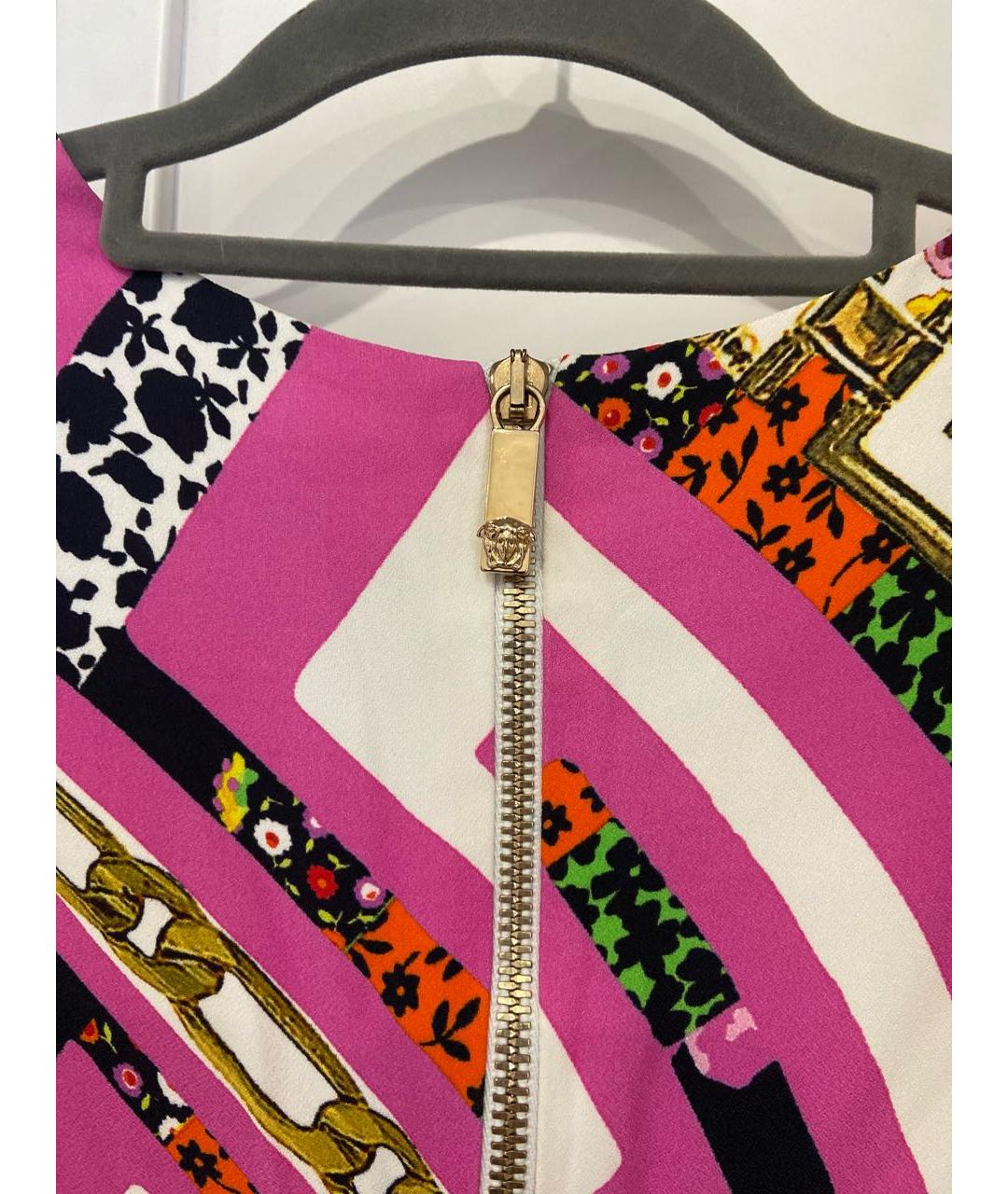 VERSACE Розовое полиэстеровое повседневное платье, фото 2