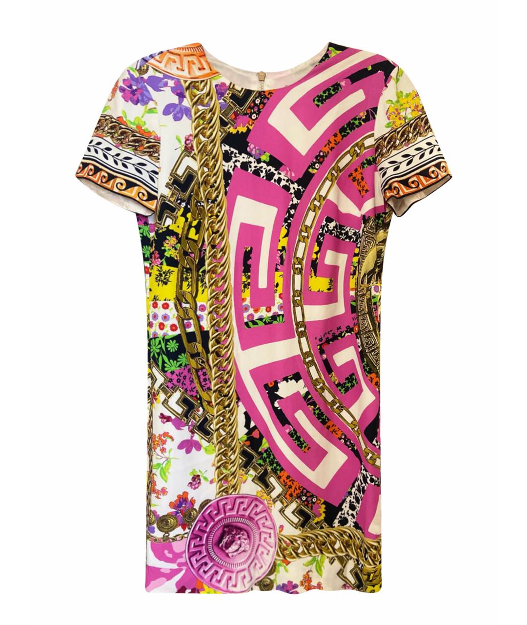 VERSACE Розовое полиэстеровое повседневное платье, фото 1