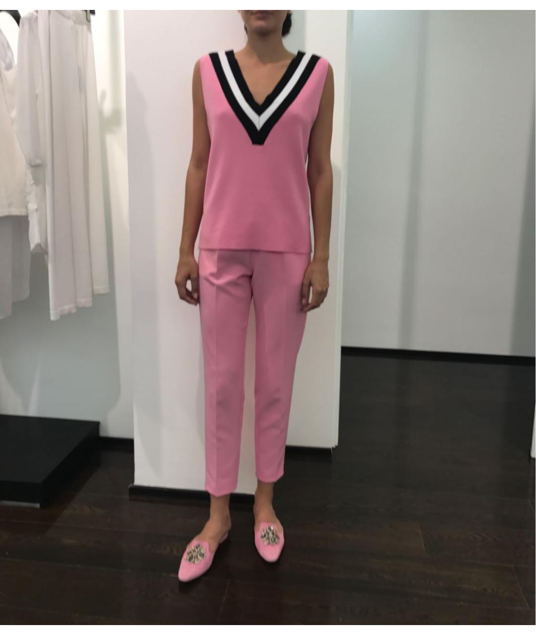 ERMANNO SCERVINO Голубая вискозная майка, фото 7