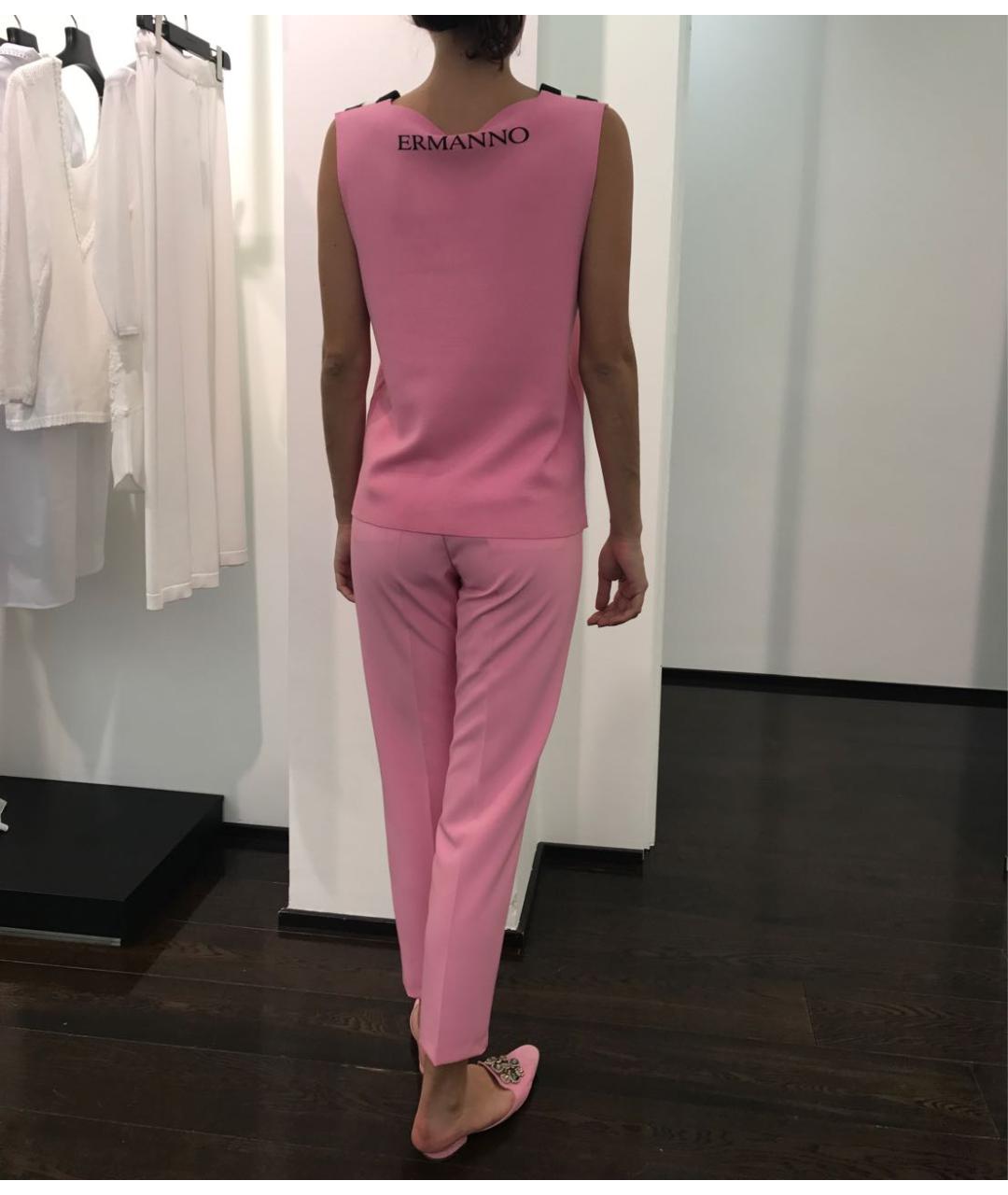 ERMANNO SCERVINO Голубая вискозная майка, фото 8