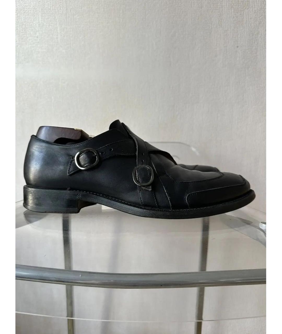 RAF SIMONS Черные кожаные низкие ботинки, фото 9