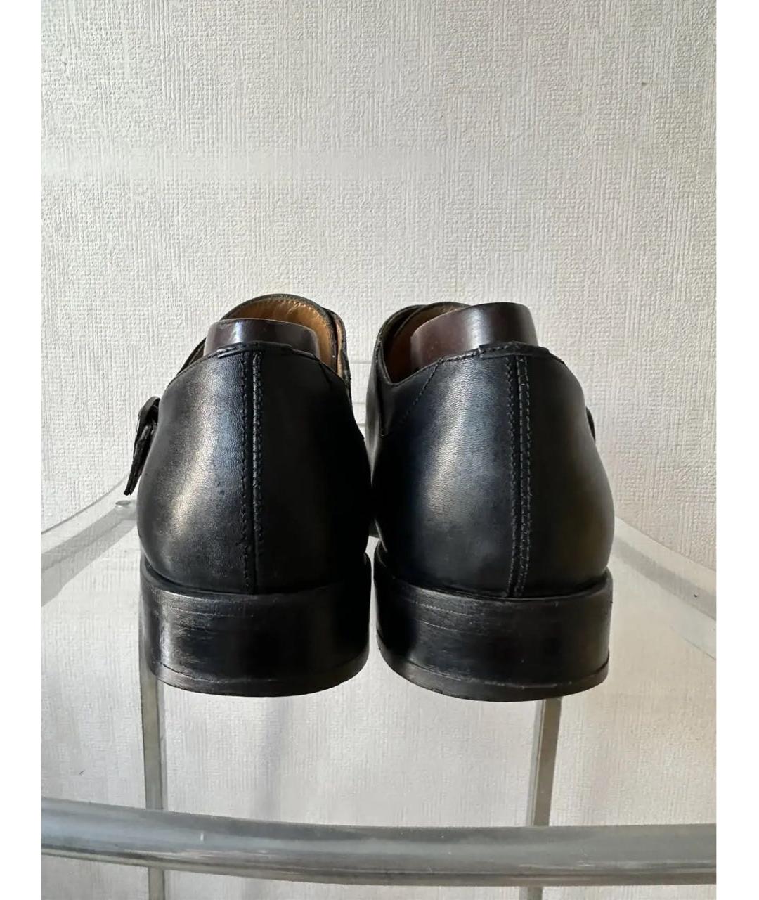 RAF SIMONS Черные кожаные низкие ботинки, фото 4