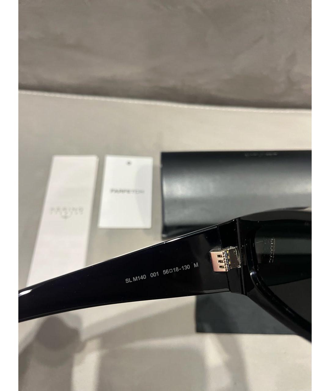 SAINT LAURENT Черные пластиковые солнцезащитные очки, фото 7