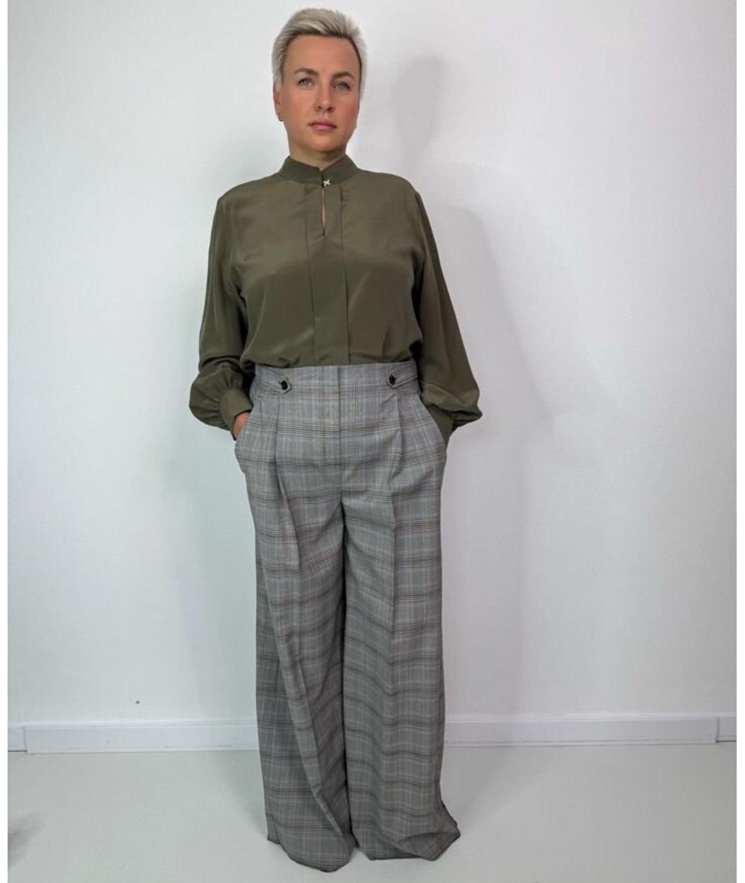 MAX MARA Зеленая шелковая блузы, фото 8