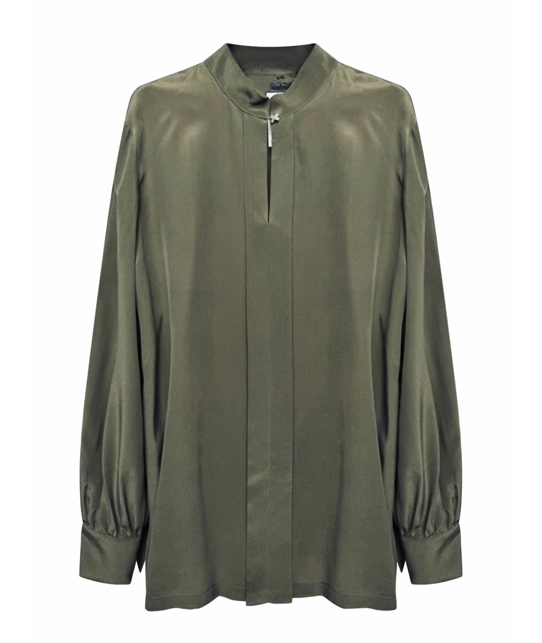 MAX MARA Зеленая шелковая блузы, фото 1