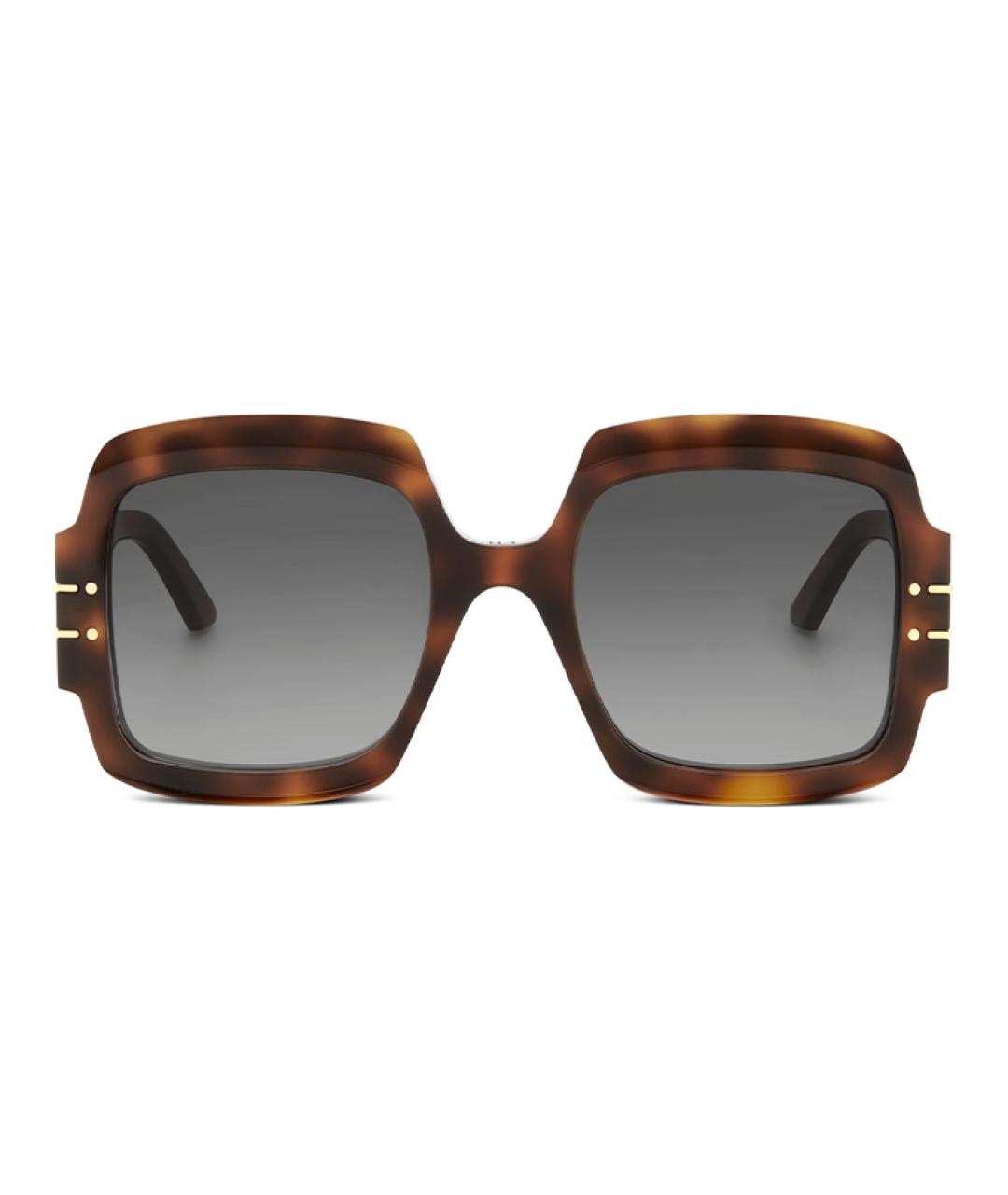 CHRISTIAN DIOR Коричневые пластиковые солнцезащитные очки, фото 2