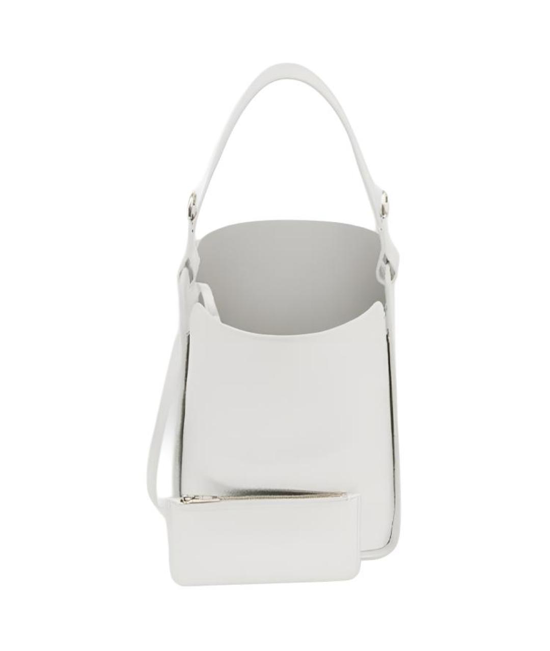 BALENCIAGA Белая кожаная сумка через плечо, фото 4