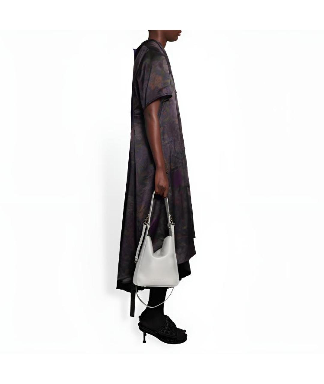 BALENCIAGA Белая кожаная сумка через плечо, фото 5