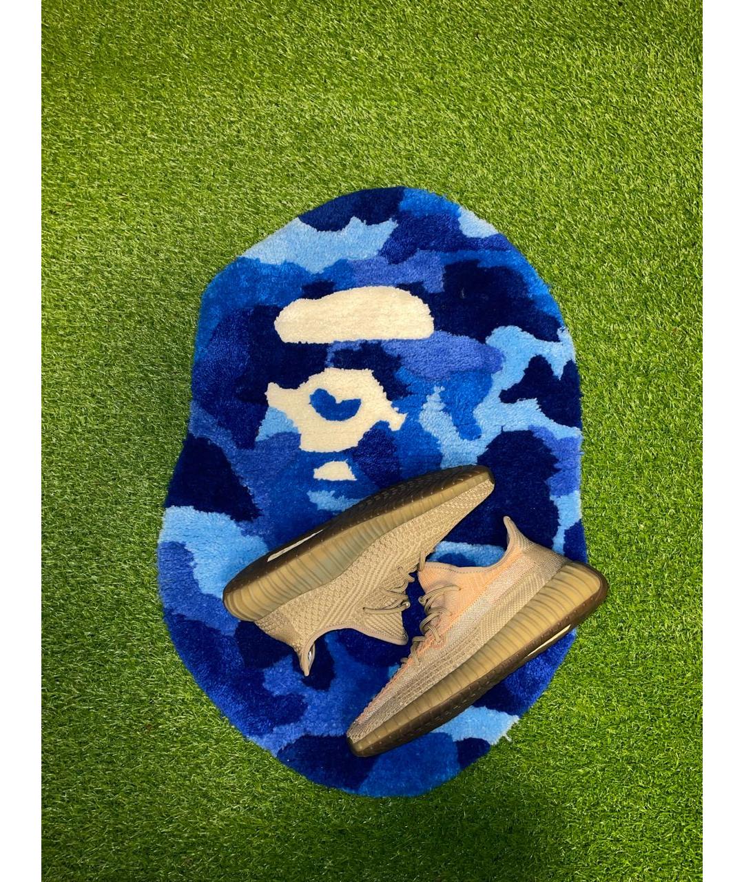 ADIDAS YEEZY Коричневые текстильные низкие кроссовки / кеды, фото 2