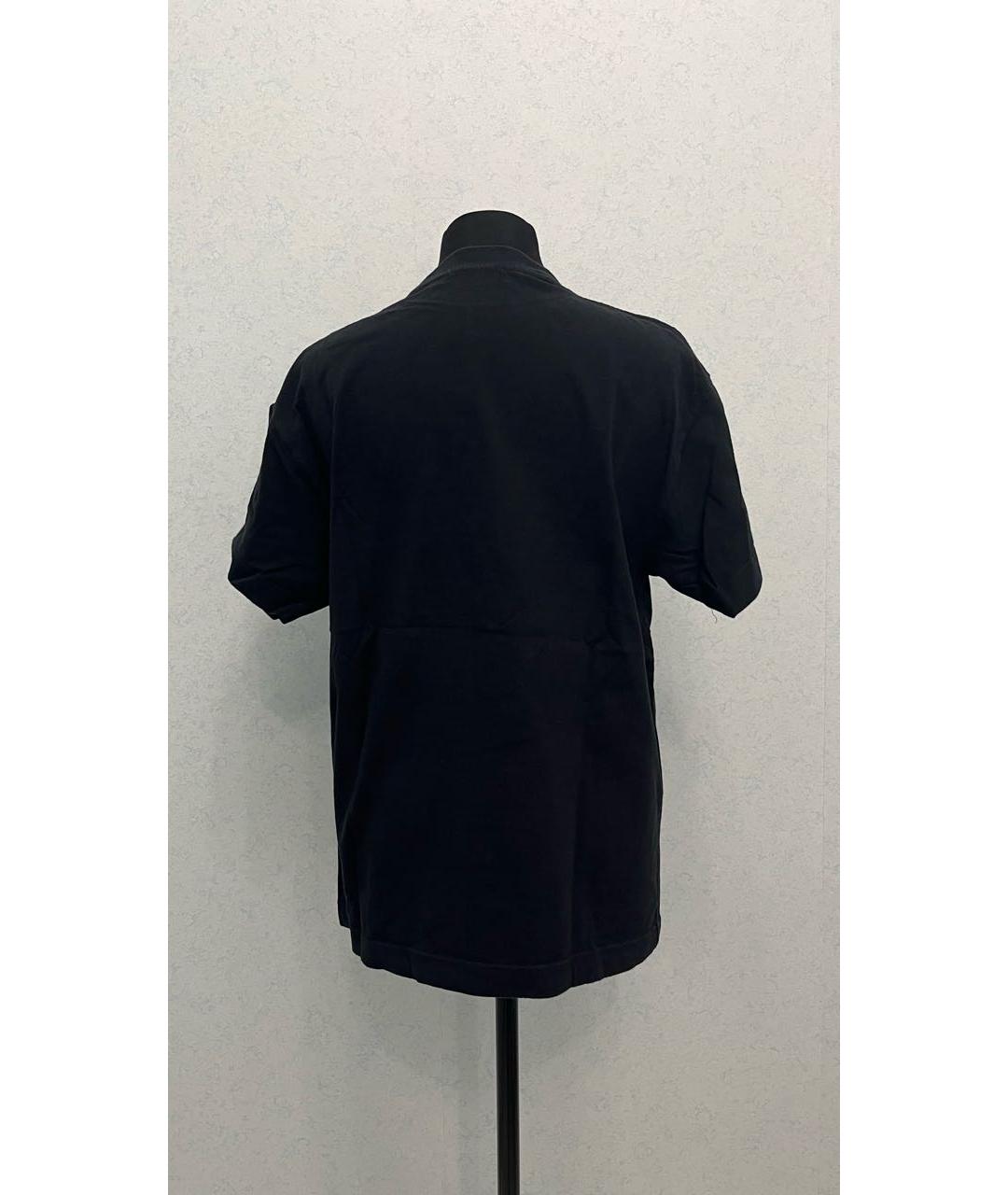 PALM ANGELS Черная хлопковая футболка, фото 2