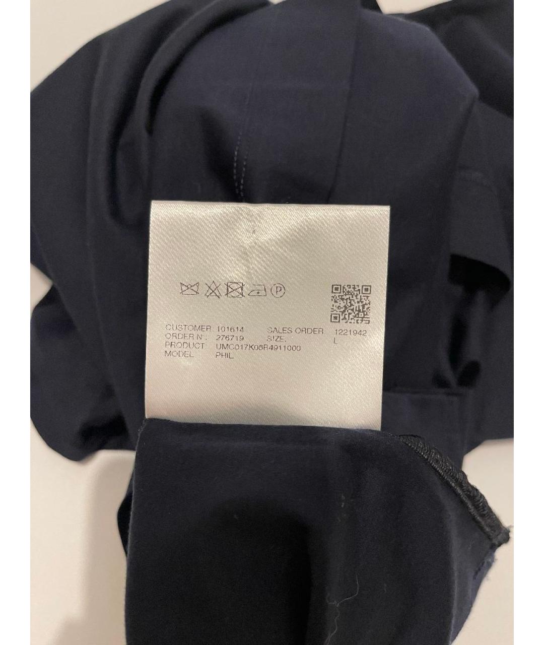 KITON Темно-синяя хлопковая футболка, фото 5