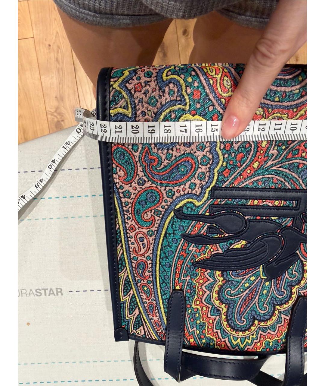 ETRO Мульти жаккардовая сумка тоут, фото 6